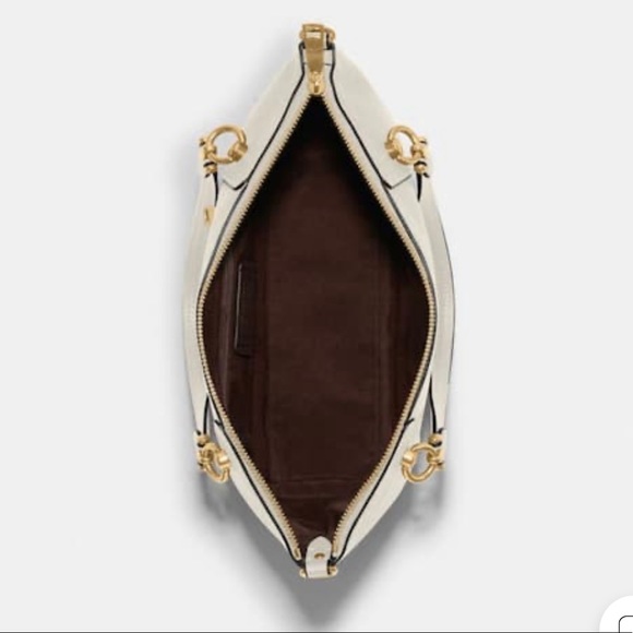 Coach Chalk White Tote Satchel Shoulder Bag NWT - Picture 4 of 9